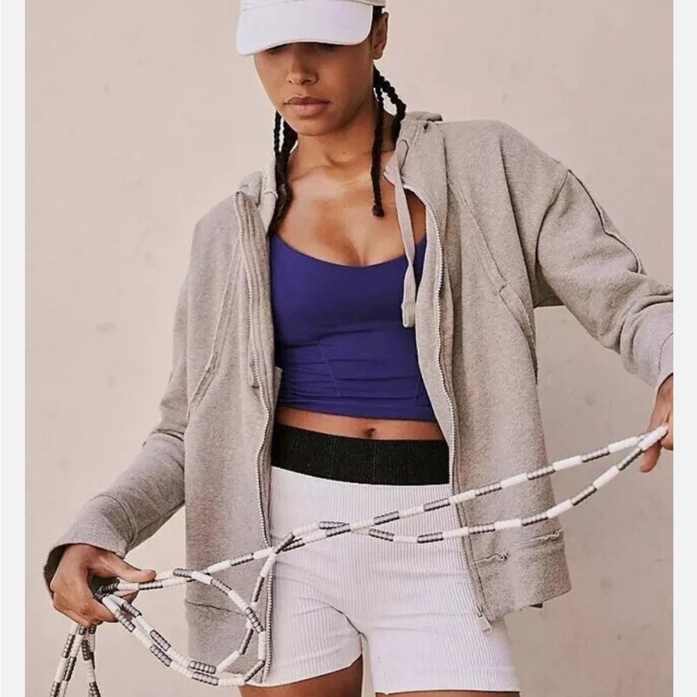 Free People FP Movement Only One Hoodie Jacket Top Zip-up Cotton - Medium - Picture 2 of 15